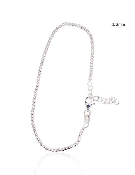 Silver bracelet, size 17