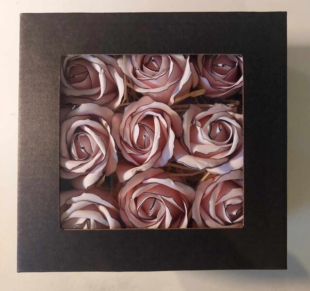 Soap Flowers in a Box – Pink Elegance