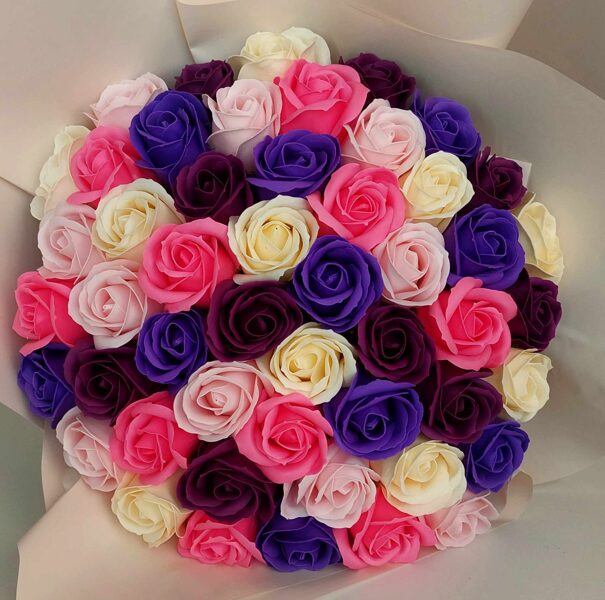 Foam soap rose bouquet 50 Polliy