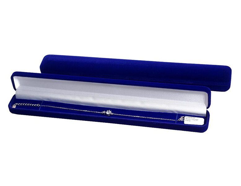 Подарочная коробочка для браслета, цепочки или часов – синяя