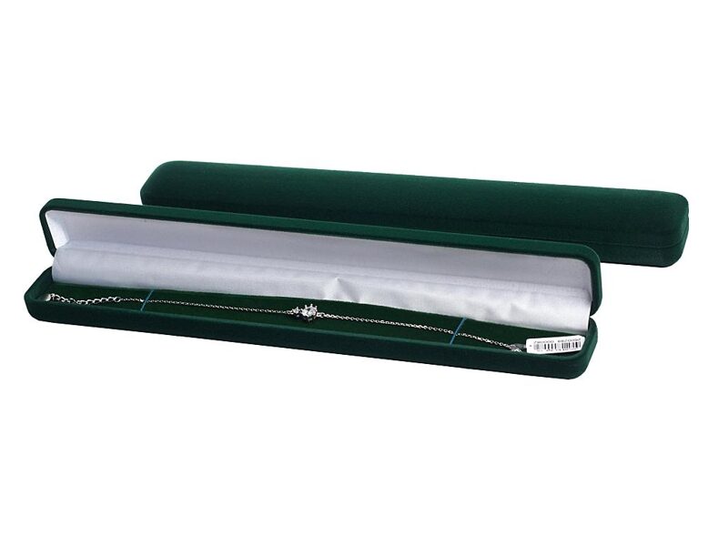 Подарочная коробочка для браслета, цепочки или часов – зелёная