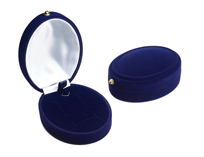 Классическая коробочка для набора украшений – тёмно-синяя