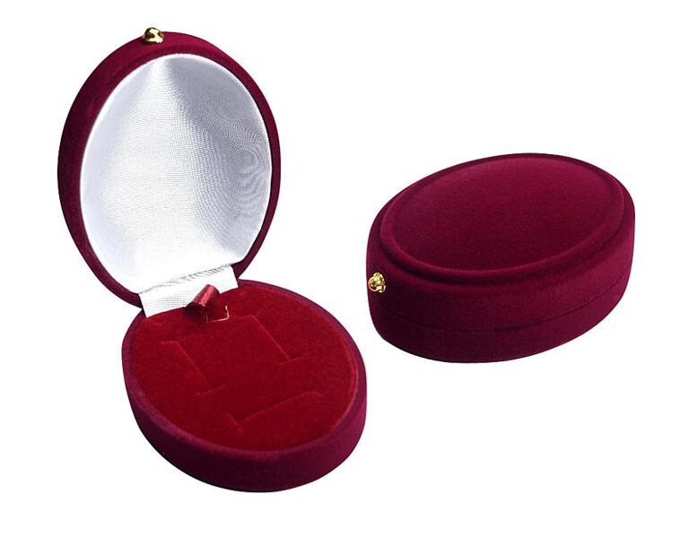 Классическая коробочка для набора украшений – бордовая