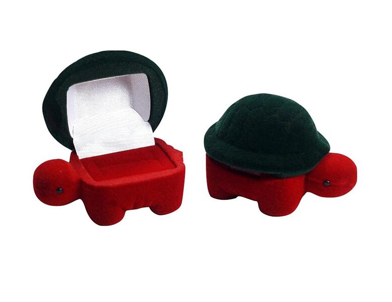 Dekoratīvā dāvanu kārbiņa ""Bruņurupucis", Zaļš/Sarkans