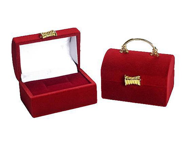 Dāvanu kārbiņa “Somiņa” bordo krāsā rotaslietām