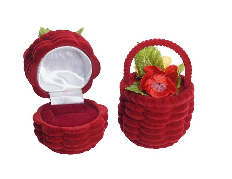 Dekoratīva rotu kārbiņa Groziņš ar ziediņiem 