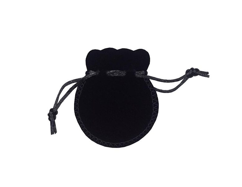 Велюровый мешочек для украшений – чёрный