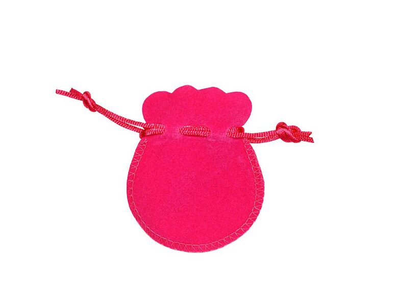 Велюровый мешочек для украшений – малиновый