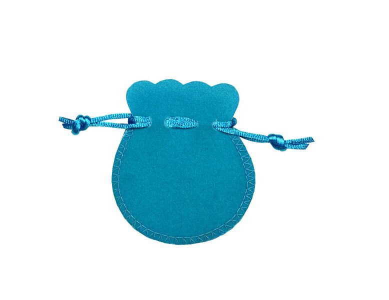 Samta dāvanu maisiņš, tirkīza, 7 x 8 cm