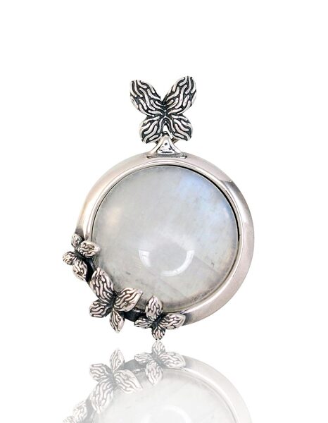 Silver Jewelry Set with Moonstone