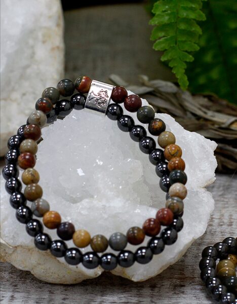 Natural Stone Bracelet - Magnetic Picasso Jasper