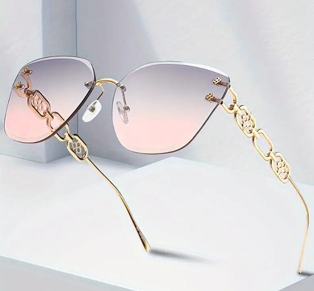 Powder Pink Cat Eye Sunglasses for Women