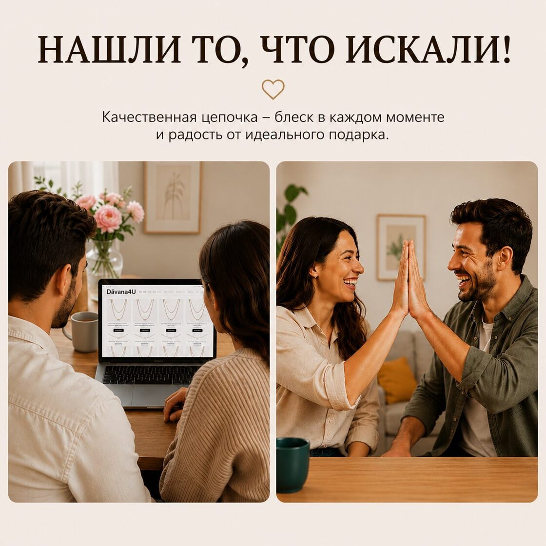 Выбор идеальной цепочки в интернет-магазине Dāvana4U